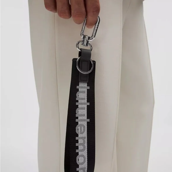 Lululemon Never Lost Keychain Reflective- Black/White