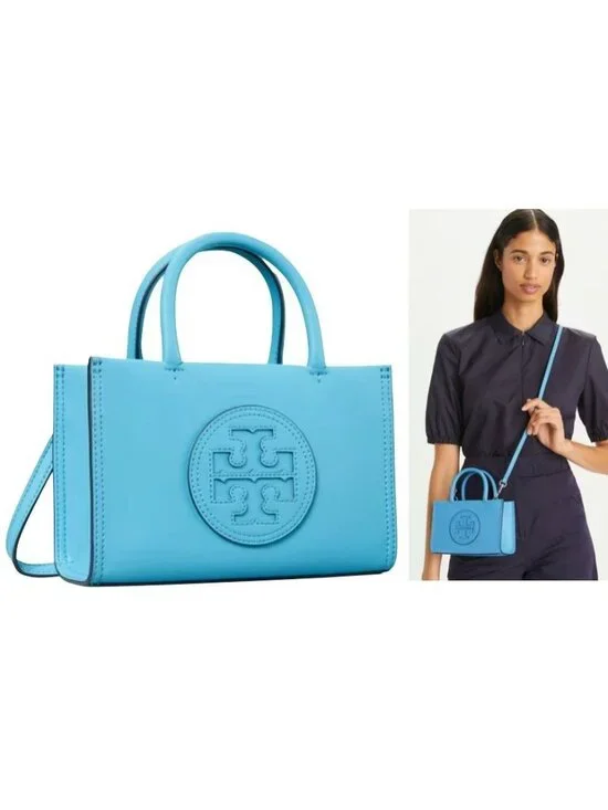 both. NEW!! TORY BURCH MINI ELLA BIO TOTE IN SKYLIGHT BLUE