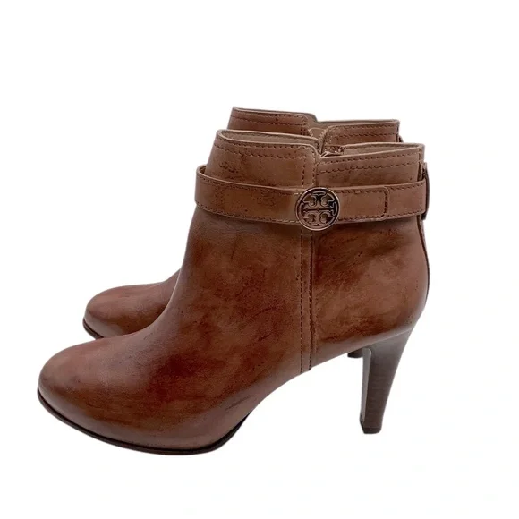 Tory Burch distressed‎ Bristol Brown Ankle Booties with High Heel size 10M