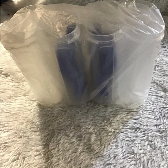 Tupperware tall Spice Containers set 4 Blue