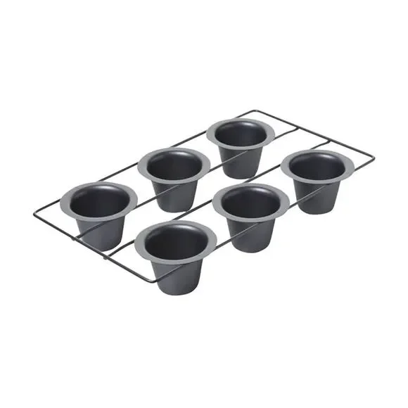 Chicago six set connected nonstick muffin popover pans three available