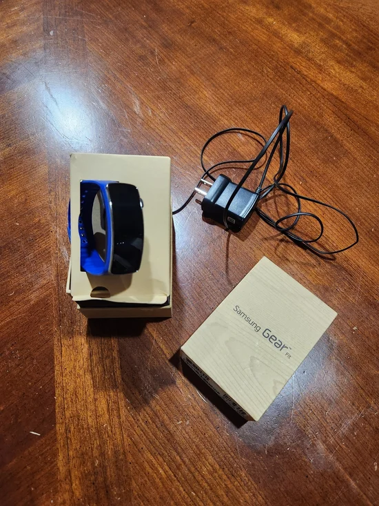 Samsung Gear Fit Smart Fitness Band - Blue and Black