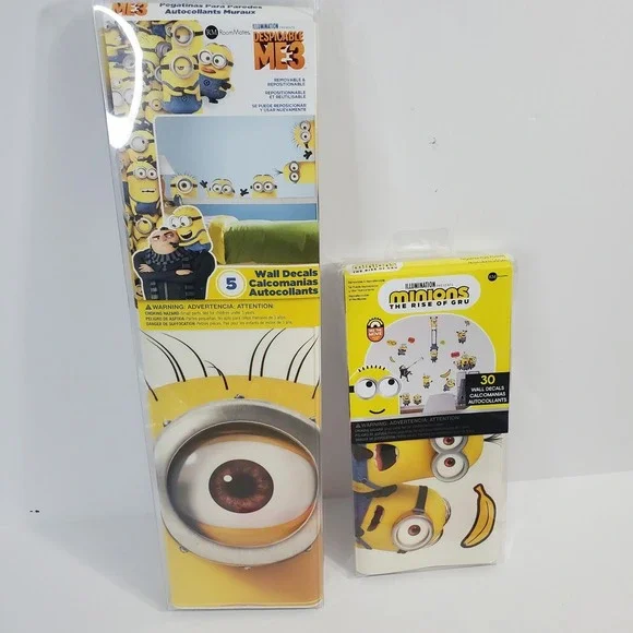 Minions‎ Despicable Me Wall Decals Bundle Lot Of 2