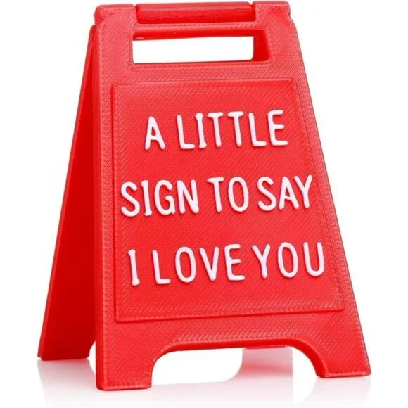 Mini Sign Valentine's Decoration Anniversary Present - Romantic I Love You Sign