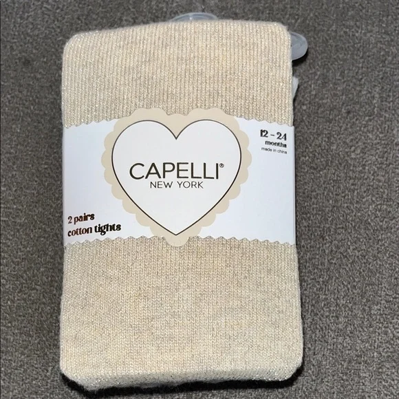 Capelli of New York Beige Cotton Tights