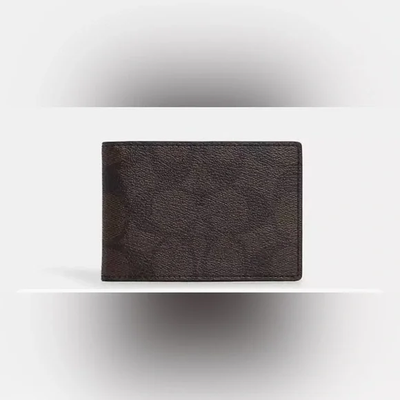 Coach Billfold Wallet In Signature Canvas