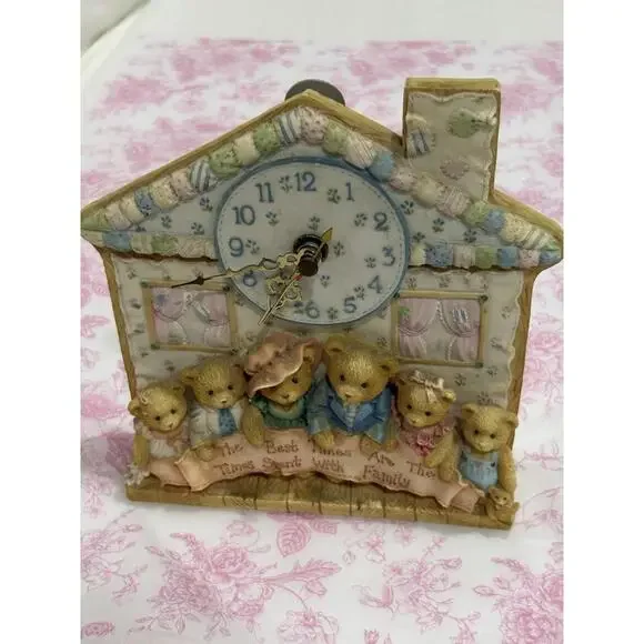 Cherished‎ Teddies Family House Clock – Enesco Priscilla Hillman