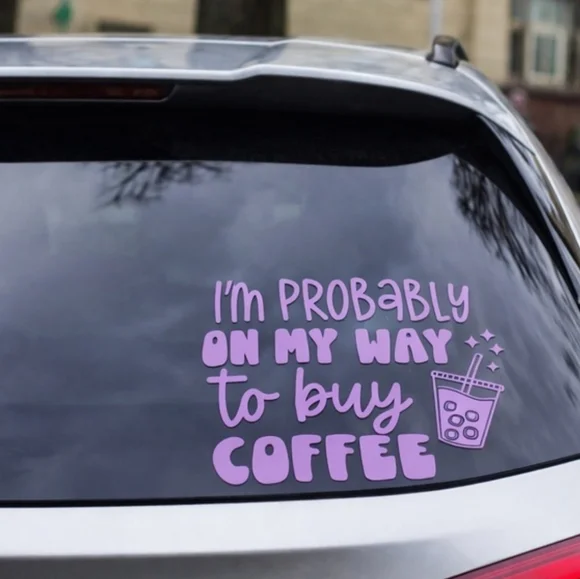 Iced Coffee Drinker Lover Vinyl Graphic Auto Wall Laptop Decal Animal Sticker‎