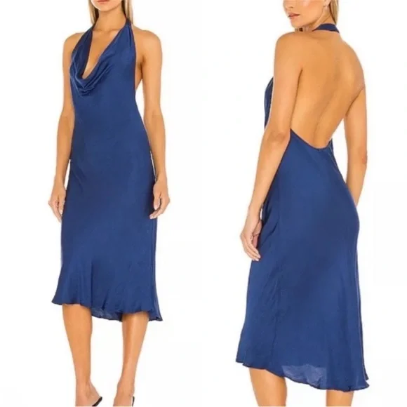 Young Fabulous & Broke Rebel Satin Halter Dress