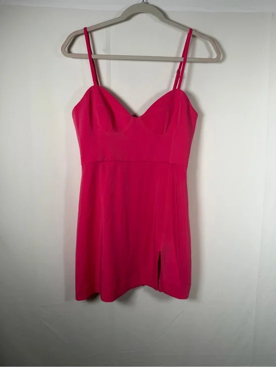 NBD Coquette Hot Pink Mini Dress with Sweetheart Neckline