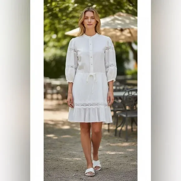 ✨ Rebecca Minkoff Elle White Lace Mini Dress – NWT – Retail $228 ✨
