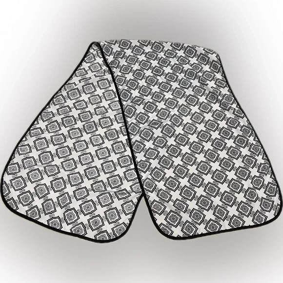 🍄Vintage Patterned Black White Women’s Scarf Shawl Necktie Headscarf
