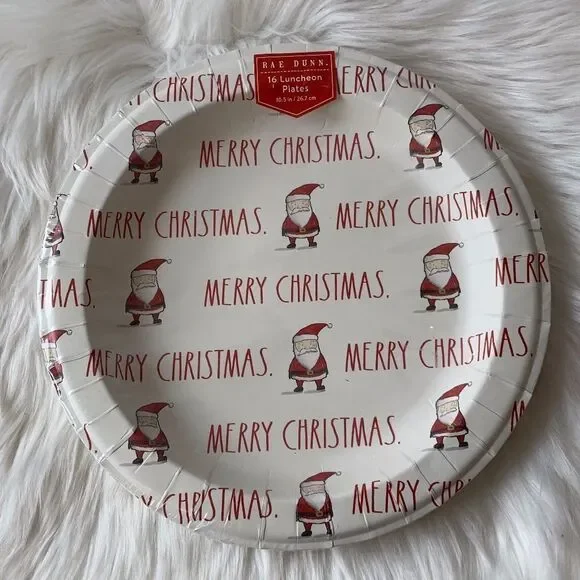 Rae Dunn Merry Christmas Paper Plates Pack…‎