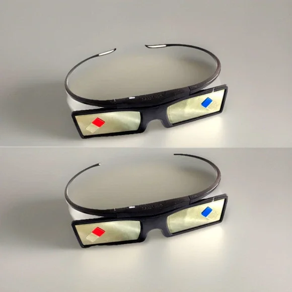 Pair Genuine Samsung SSG-4100GB Active 3D Glasses uses Lithium Battery #2025