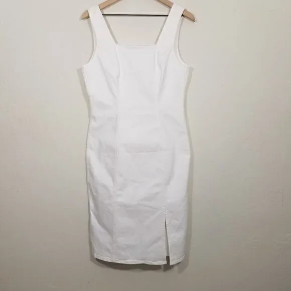 NWT‎ J. Crew Denim Dress Stretch White Size 8