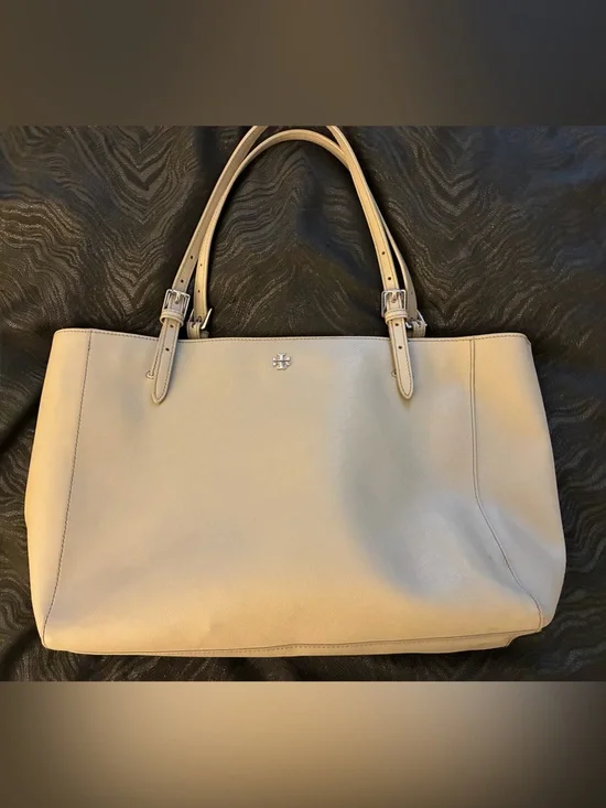 Tory Burch Beige Leather Tote Bag