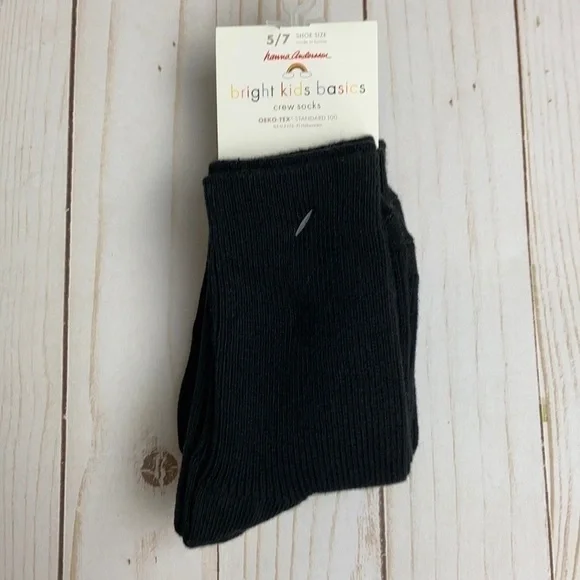 Hanna Andersson NWT Bright Kids Basics Socks 3-Pack Accessories Back To School
