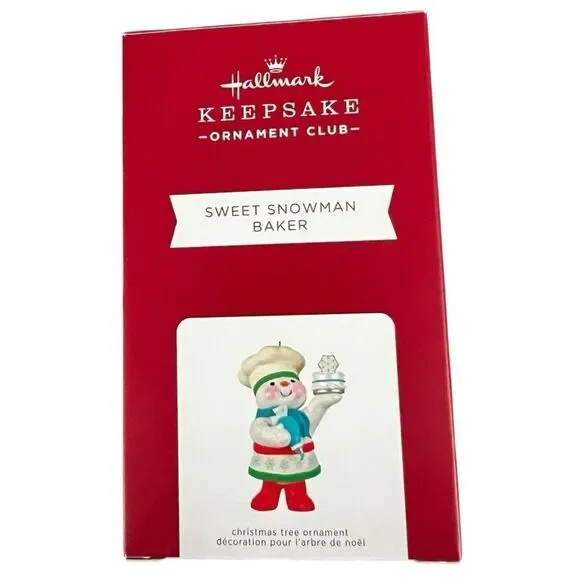 2021 Hallmark “Sweet Snowman Baker” Keepsake Ornament Club Member Exclusive