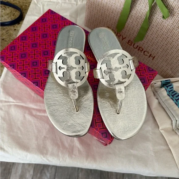 New Tory Burch miller gold Sandals