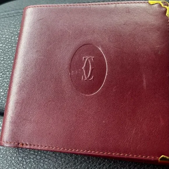 Cartier Vintage Deep Red Leather Card Holder - Antique Cartier Item