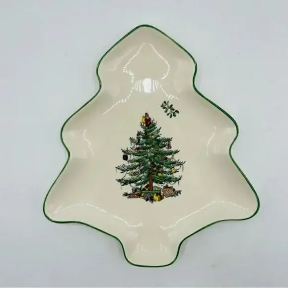 Spode Christmas Tree Trinket Dish Plate S3324