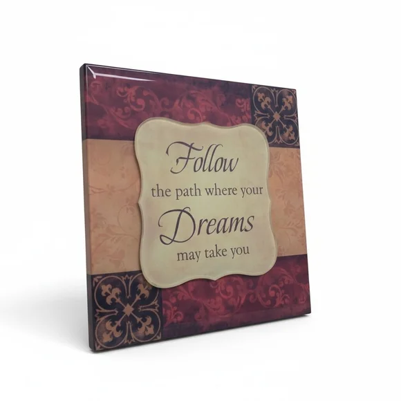 Red and Cream Inspirational Art & Decals Wall Decor