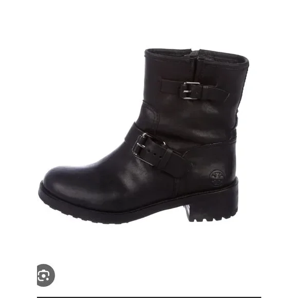 Tory Burch | Black Leather Combat Boot