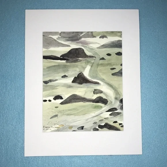 ORIGINAL water color “Low Tide” wall decor