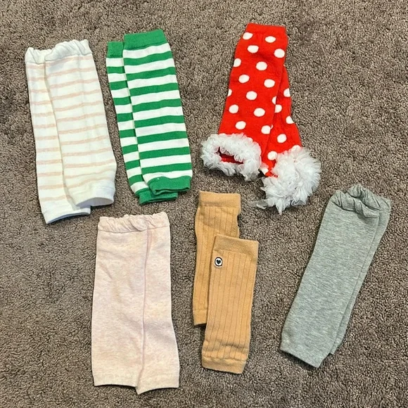 Baby girl/toddler girl leg warmers bundle of six