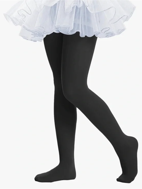 001 THMEVOK Ultra Soft Elastic Footed Tights for Toddler Girls - Size: 1-3T
