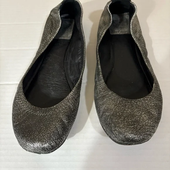 TORY BURCH Silver Ballerina Flats
