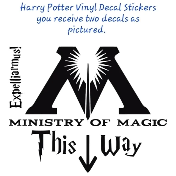 Harry Potter Ministry of Magic Quote Vinyl‎ Decal Stickers Bathroom Wall Art