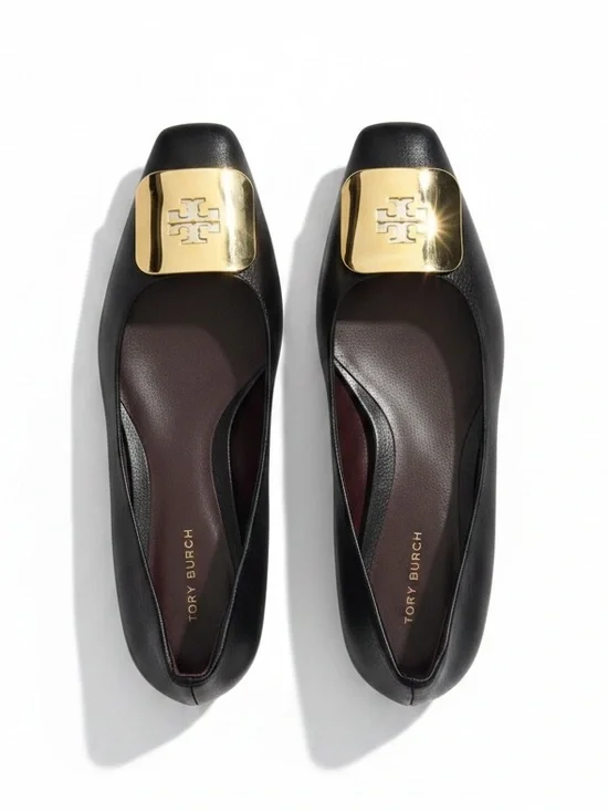 Tory Burch Georgia Wedge Pumps - Black