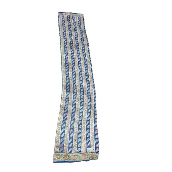 Vintage Sarah Coventry Blue and White Paisley Scarf