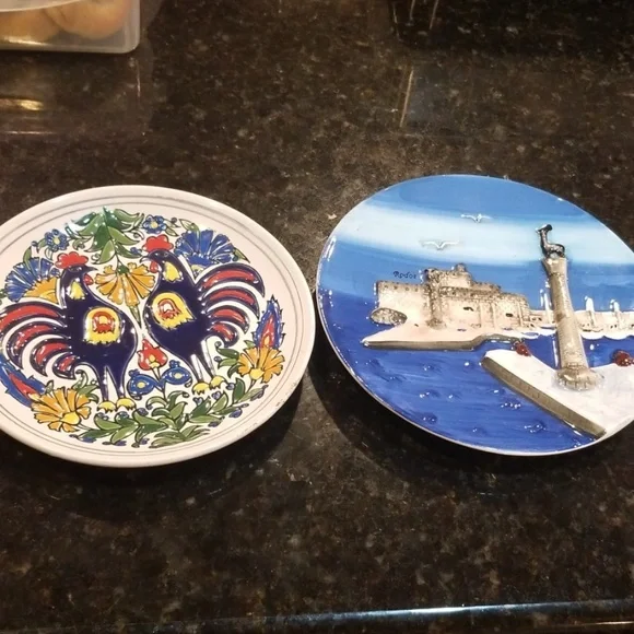 Greece gift two plates or wall arts souvenir