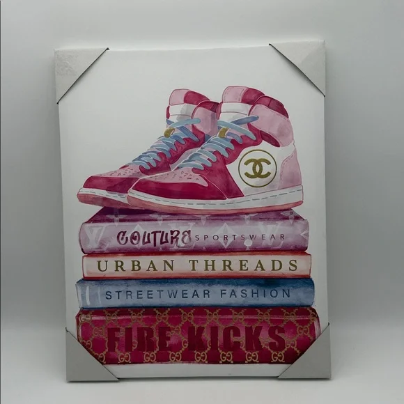 Inspiration Design‎ Stylish Pink High-Top Sneakers 20x16