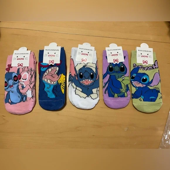 Stitch Colorful Cartoon Character Socks Set