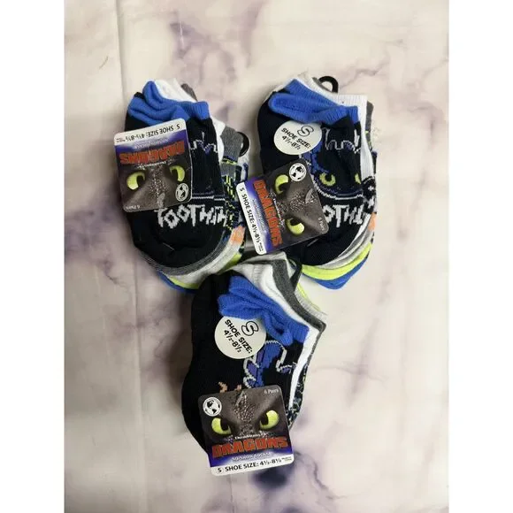 How To Train Your Dragon, Boys No-Show Socks 3 packs