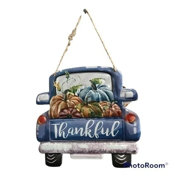 Thankful metal wall hanging
