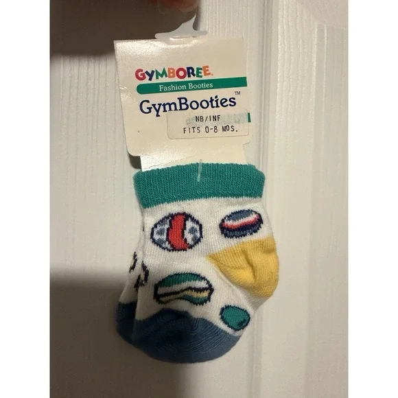 Gymboree Vintage Retro Infant Baby Socks Gym Booties Balls
