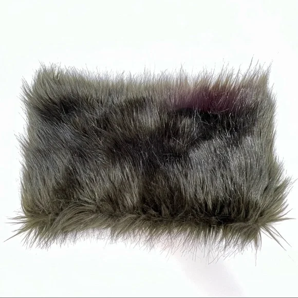 Club Monaco Snood Ashlee Chocolate Brown Faux Fur Fuzzy Scarf Women's One Size