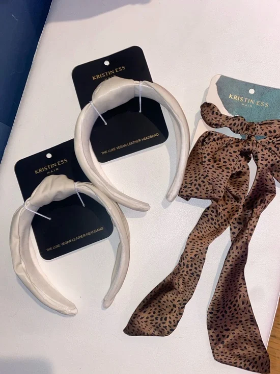 Kristin Ess Padded Vegan‎ Leather Headbands & Scrunchie/Scarf Hair Accessories