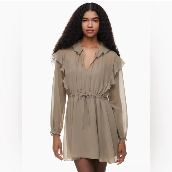 Aritzia Wilfred Tartine Dress in Nomad size S
