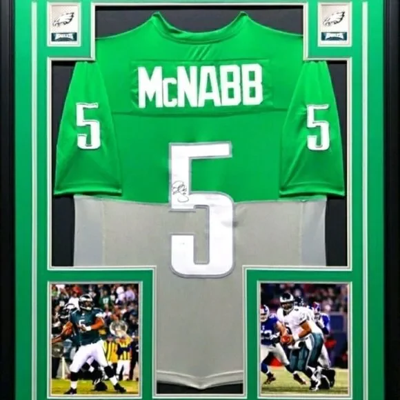 Donovan McNabb Custom Framed Autographed Jersey