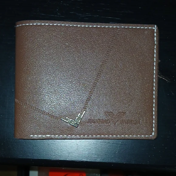Jiangbao Fashion Dark Brown Leather Bi-fold Wallet