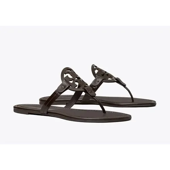 TORY BURCH Miller Square Toe Tan Sandals Women’s Size 10