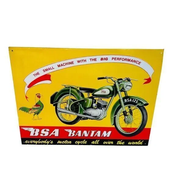 Metal Sign Vintage BSA‎ BANTAM Motorcycle Metal Sign 15
