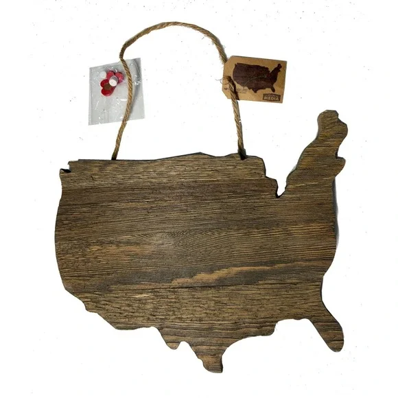 USA Wood Plaque Wall Art Plank 