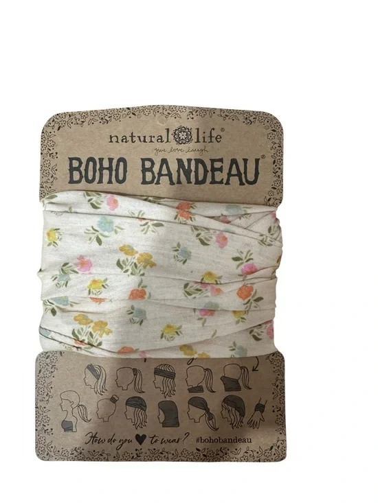 NATURAL LIFE Cream Floral Boho Bandeau Headwrap 181