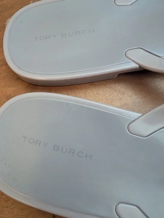Tory Burch TPU Logo Studded Jelly Flip Flops in Light Purple sz 8